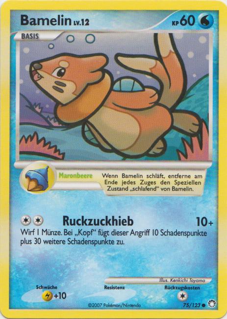Bamelin 75 — Geheimnisvolle Schätze (German Pokémon TCG card)
