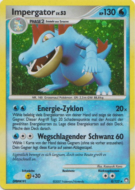 Impergator 8 — Geheimnisvolle Schätze (German Pokémon TCG card)