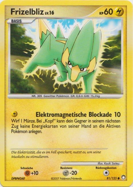 Frizelbliz 81 — Geheimnisvolle Schätze (German Pokémon TCG card)