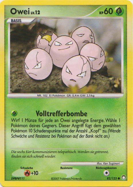 Owei 82 — Geheimnisvolle Schätze (German Pokémon TCG card)