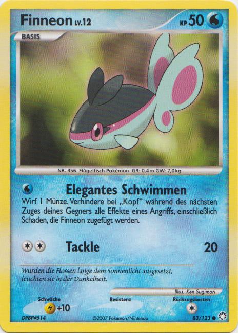 Finneon 83 — Geheimnisvolle Schätze (German Pokémon TCG card)