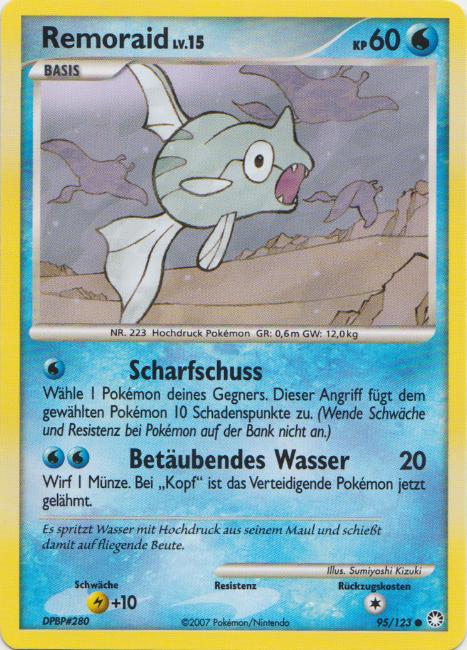 Remoraid 95 — Geheimnisvolle Schätze (German Pokémon TCG card)