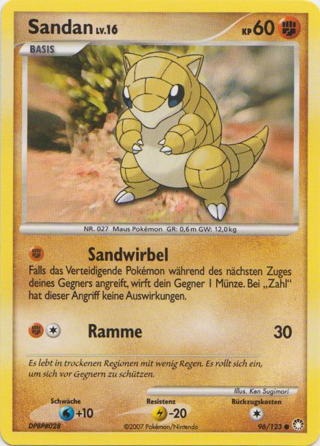 Sandan 96 — Geheimnisvolle Schätze (German Pokémon TCG card)