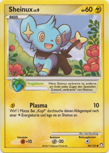 Sheinux 98 — Geheimnisvolle Schätze (German Pokémon TCG card)