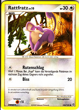 Rattfratz 103 — Rätselhafte Wunder (German Pokémon TCG card)