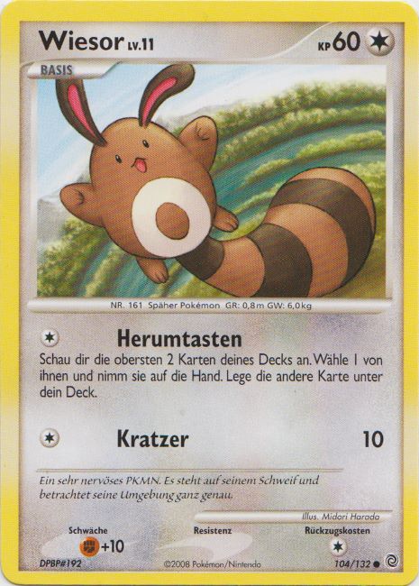Wiesor 104 — Rätselhafte Wunder (German Pokémon TCG card)