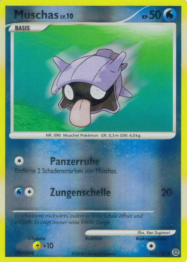 Muschas 105 — Rätselhafte Wunder (German Pokémon TCG card)