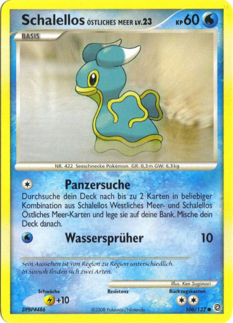 Schalellos Östliches Meer 106 — Rätselhafte Wunder (German Pokémon TCG card)
