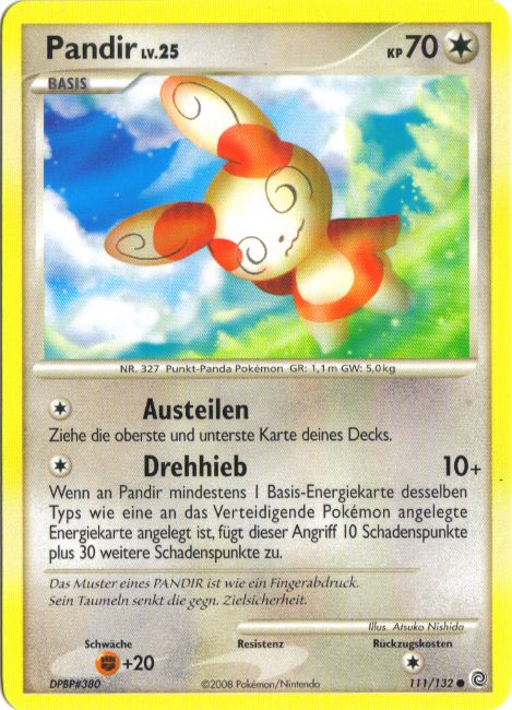 Pandir 111 — Rätselhafte Wunder (German Pokémon TCG card)