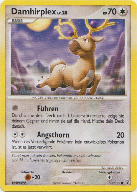 Damhirplex 113 — Rätselhafte Wunder (German Pokémon TCG card)