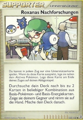Roxanas Nachforschungen 125 — Rätselhafte Wunder (German Pokémon TCG card)