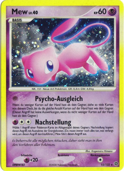 Mew 15 — Rätselhafte Wunder (German Pokémon TCG card)