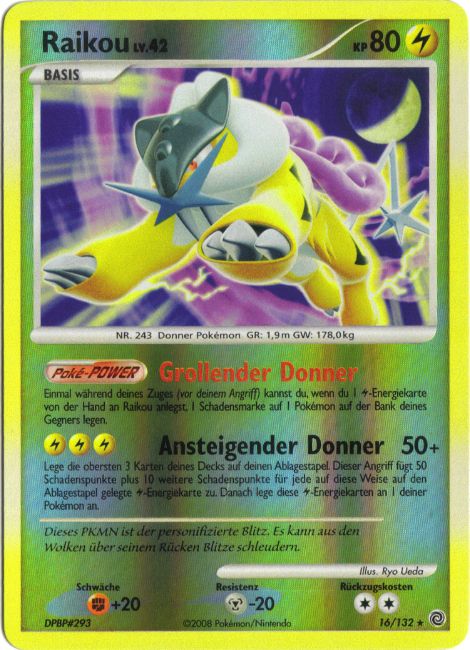 Raikou 16 — Rätselhafte Wunder (German Pokémon TCG card)