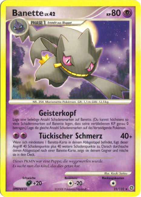 Banette 23 — Rätselhafte Wunder (German Pokémon TCG card)