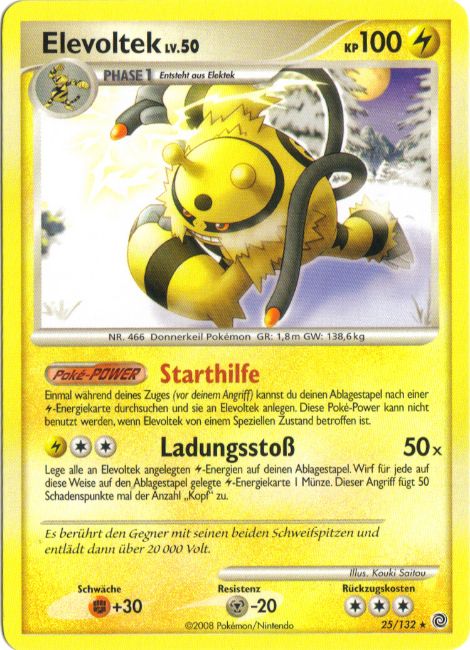 Elevoltek 25 — Rätselhafte Wunder (German Pokémon TCG card)