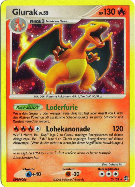 Glurak 3 — Rätselhafte Wunder (German Pokémon TCG card)