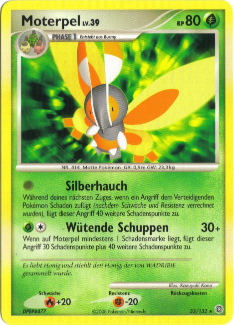 Moterpel 33 — Rätselhafte Wunder (German Pokémon TCG card)