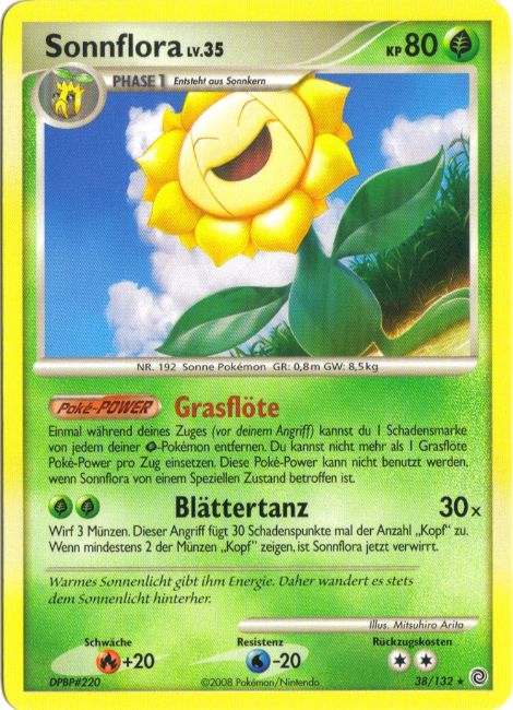 Sonnflora 38 — Rätselhafte Wunder (German Pokémon TCG card)