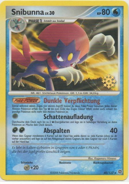 Snibunna 40 — Rätselhafte Wunder (German Pokémon TCG card)