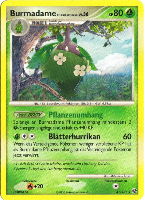 Burmadame Pflanzenumhang 41 — Rätselhafte Wunder (German Pokémon TCG card)