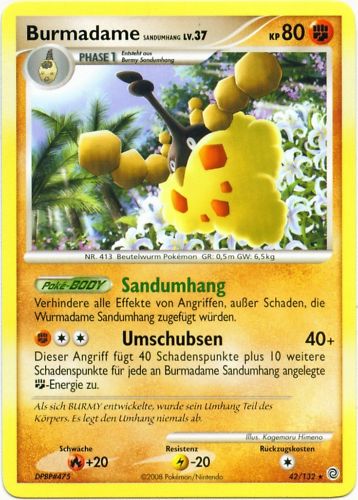 Burmadame Sandumhang 42 — Rätselhafte Wunder (German Pokémon TCG card)