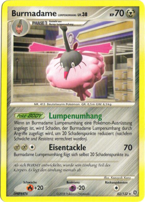 Burmadame Lumpenumhang 43 — Rätselhafte Wunder (German Pokémon TCG card)