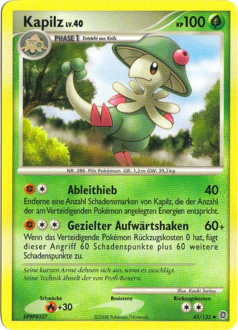 Kapilz 45 — Rätselhafte Wunder (German Pokémon TCG card)