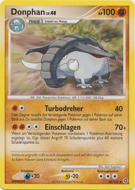 Donphan 48 — Rätselhafte Wunder (German Pokémon TCG card)
