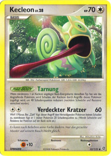 Kecleon 52 — Rätselhafte Wunder (German Pokémon TCG card)