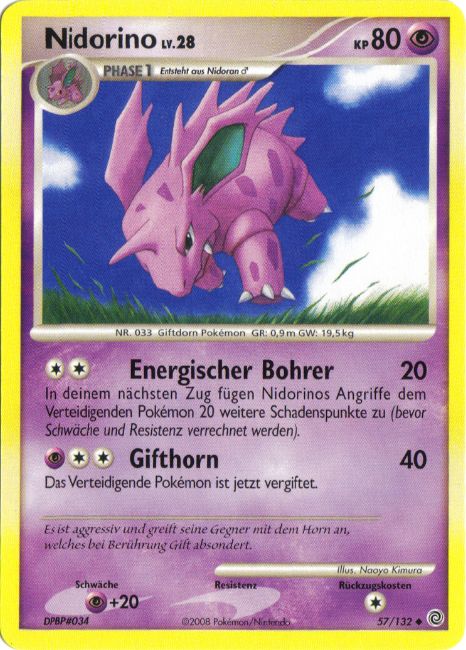 Nidorino 57 — Rätselhafte Wunder (German Pokémon TCG card)