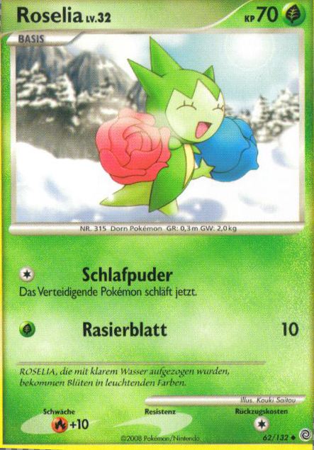 Roselia 62 — Rätselhafte Wunder (German Pokémon TCG card)