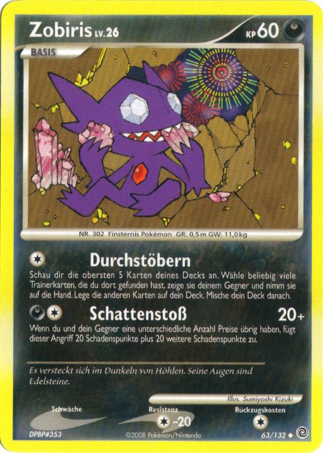 Zobiris 63 — Rätselhafte Wunder (German Pokémon TCG card)