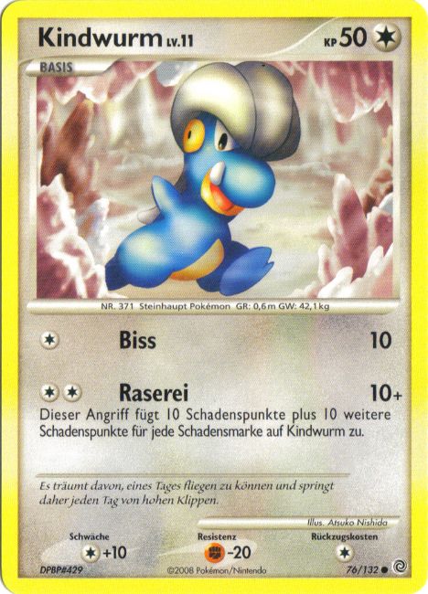 Kindwurm 76 — Rätselhafte Wunder (German Pokémon TCG card)