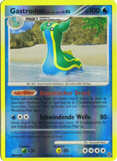 Gastrodon Östliches Meer 8 — Rätselhafte Wunder (German Pokémon TCG card)