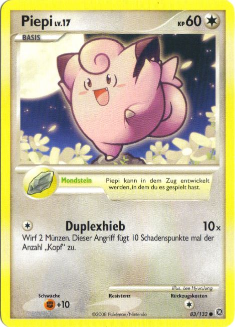 Piepi 83 — Rätselhafte Wunder (German Pokémon TCG card)