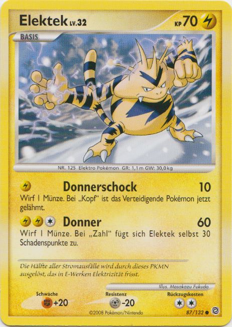 Elektek 87 — Rätselhafte Wunder (German Pokémon TCG card)