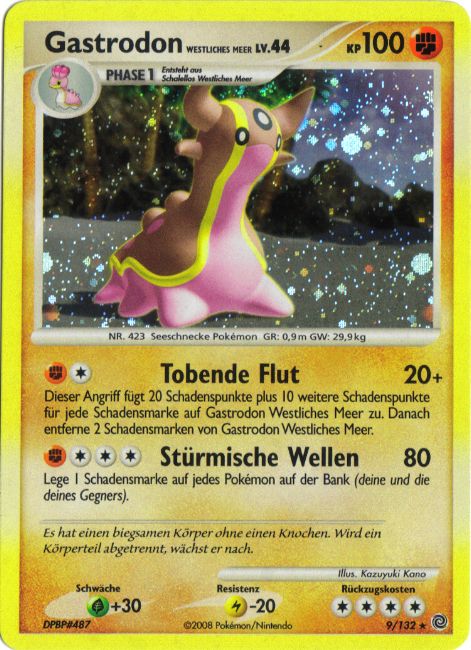 Gastrodon Westliches Meer 9 — Rätselhafte Wunder (German Pokémon TCG card)