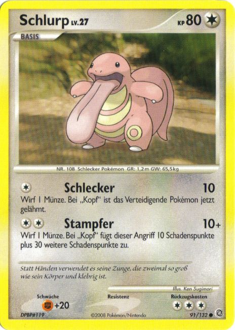 Schlurp 91 — Rätselhafte Wunder (German Pokémon TCG card)