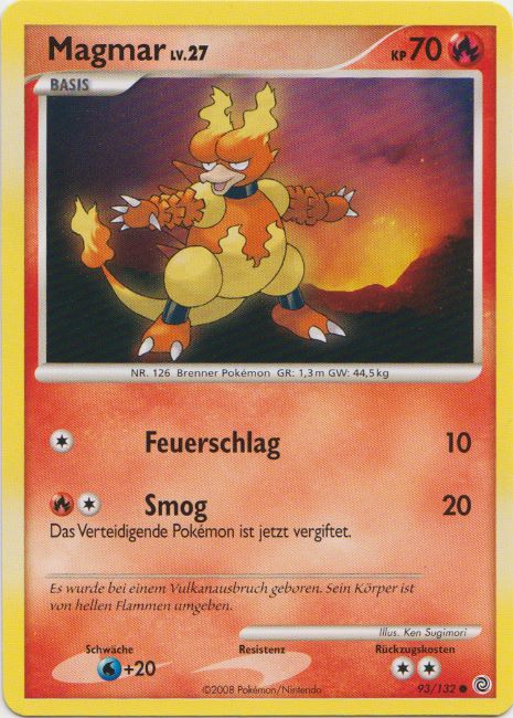 Magmar 93 — Rätselhafte Wunder (German Pokémon TCG card)