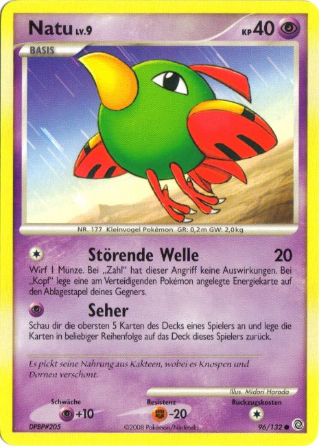 Natu 96 — Rätselhafte Wunder (German Pokémon TCG card)