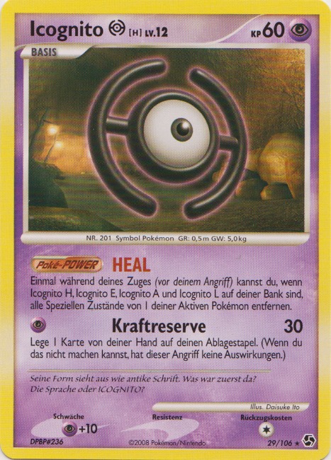 Icognito H 29 — Epische Begegnungen (German Pokémon TCG card)