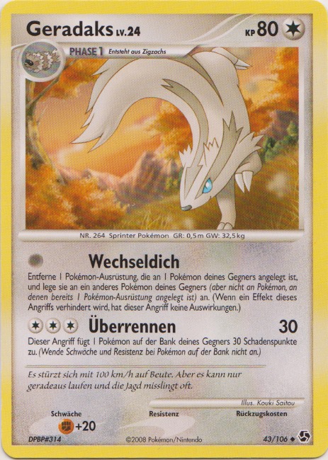 Geradaks 43 — Epische Begegnungen (German Pokémon TCG card)