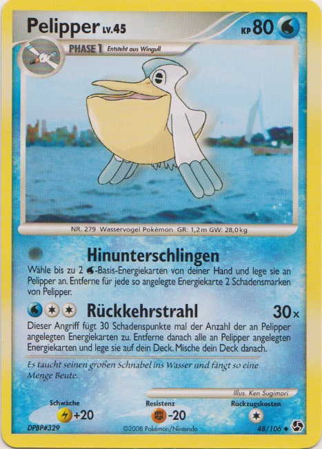 Pelipper 48 — Epische Begegnungen (German Pokémon TCG card)