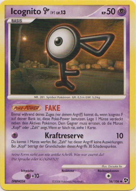 Icognito F 56 — Epische Begegnungen (German Pokémon TCG card)