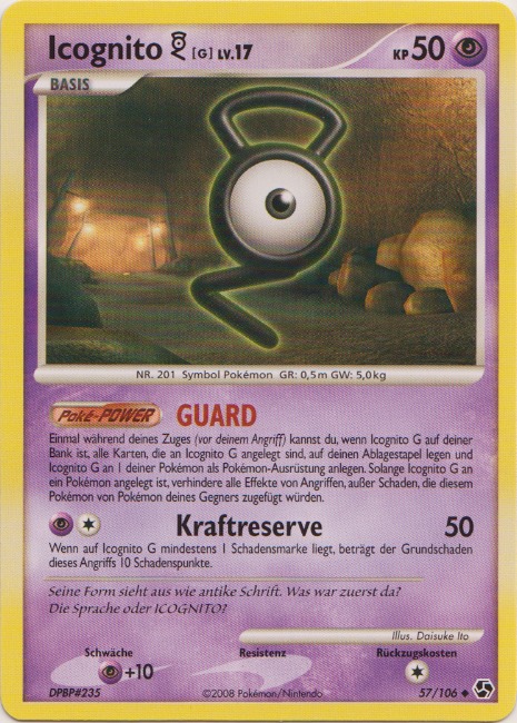Icognito G 57 — Epische Begegnungen (German Pokémon TCG card)