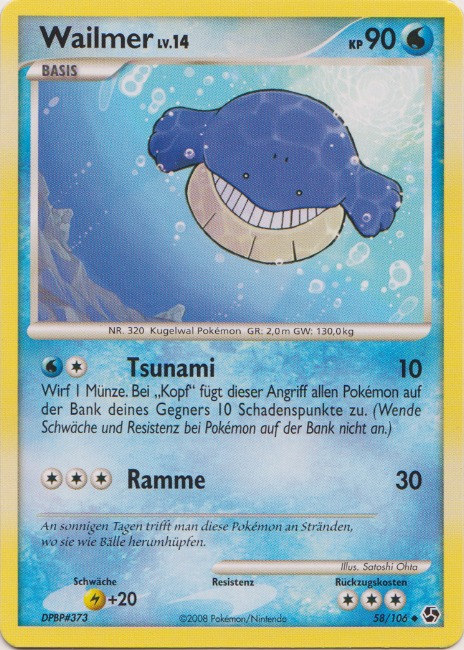 Wailmer 58 — Epische Begegnungen (German Pokémon TCG card)