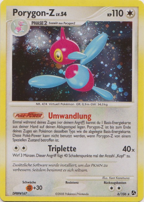 Porygon-Z 6 — Epische Begegnungen (German Pokémon TCG card)
