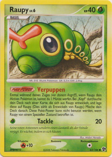 Raupy 63 — Epische Begegnungen (German Pokémon TCG card)