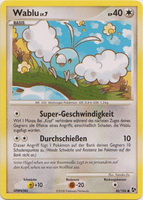Wablu 86 — Epische Begegnungen (German Pokémon TCG card)