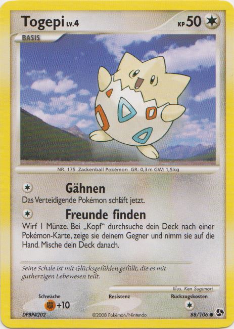 Togepi 88 — Epische Begegnungen (German Pokémon TCG card)